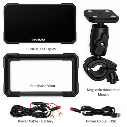 RIVIUM X1 Motorcycle GPS Navigation Display with Apple CarPlay & Android Auto