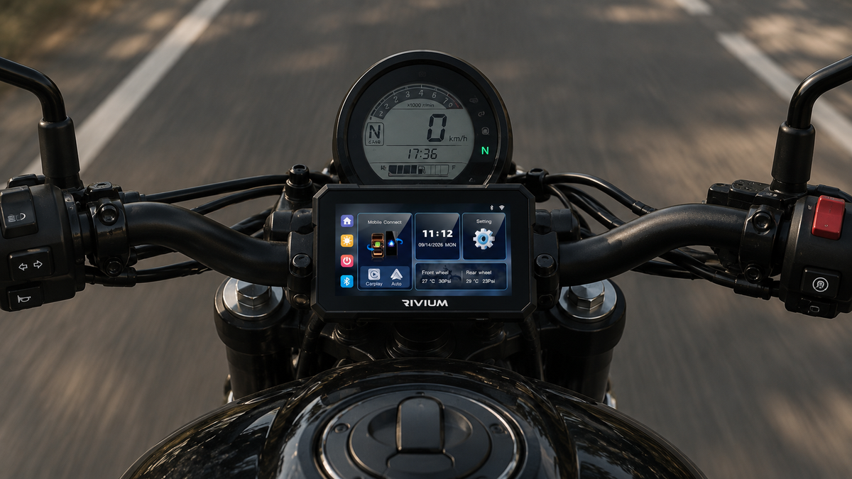 RIVIUM X1 Motorcycle GPS Navigation Display with Apple CarPlay & Android Auto