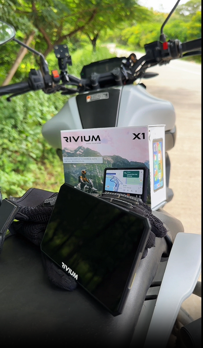 RIVIUM X1 Motorcycle GPS Navigation Display with Apple CarPlay & Android Auto