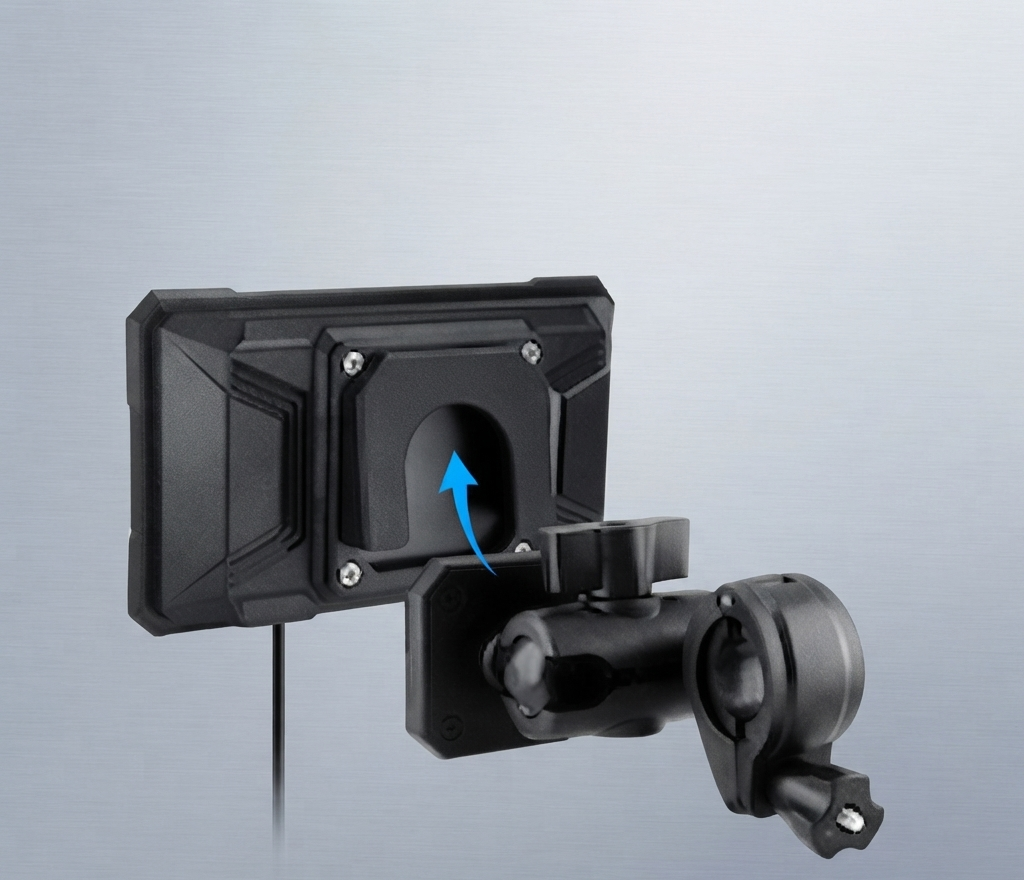 RIVIUM X1 anti-theft magnetic quick-release motorcycle handlebar mount with secure attachment