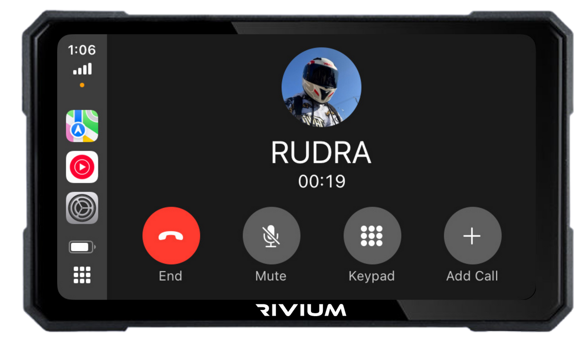 Hands-free Bluetooth calling on the RIVIUM X1 display